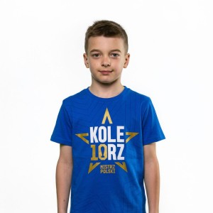 T-shirt dziecięcy MISTRZ POLSKI 2026 niebieski