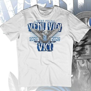 T-shirt VENI VIDI VICI - MISTRZ POLSKI 2026 biały